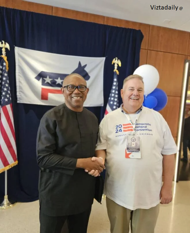 Peter  Obi and Osinbajo attend a forum off the US DNC sidelines.