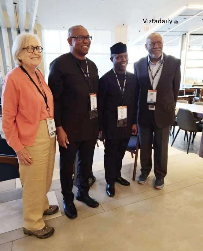 Peter  Obi and Osinbajo attend a forum off the US DNC sidelines.